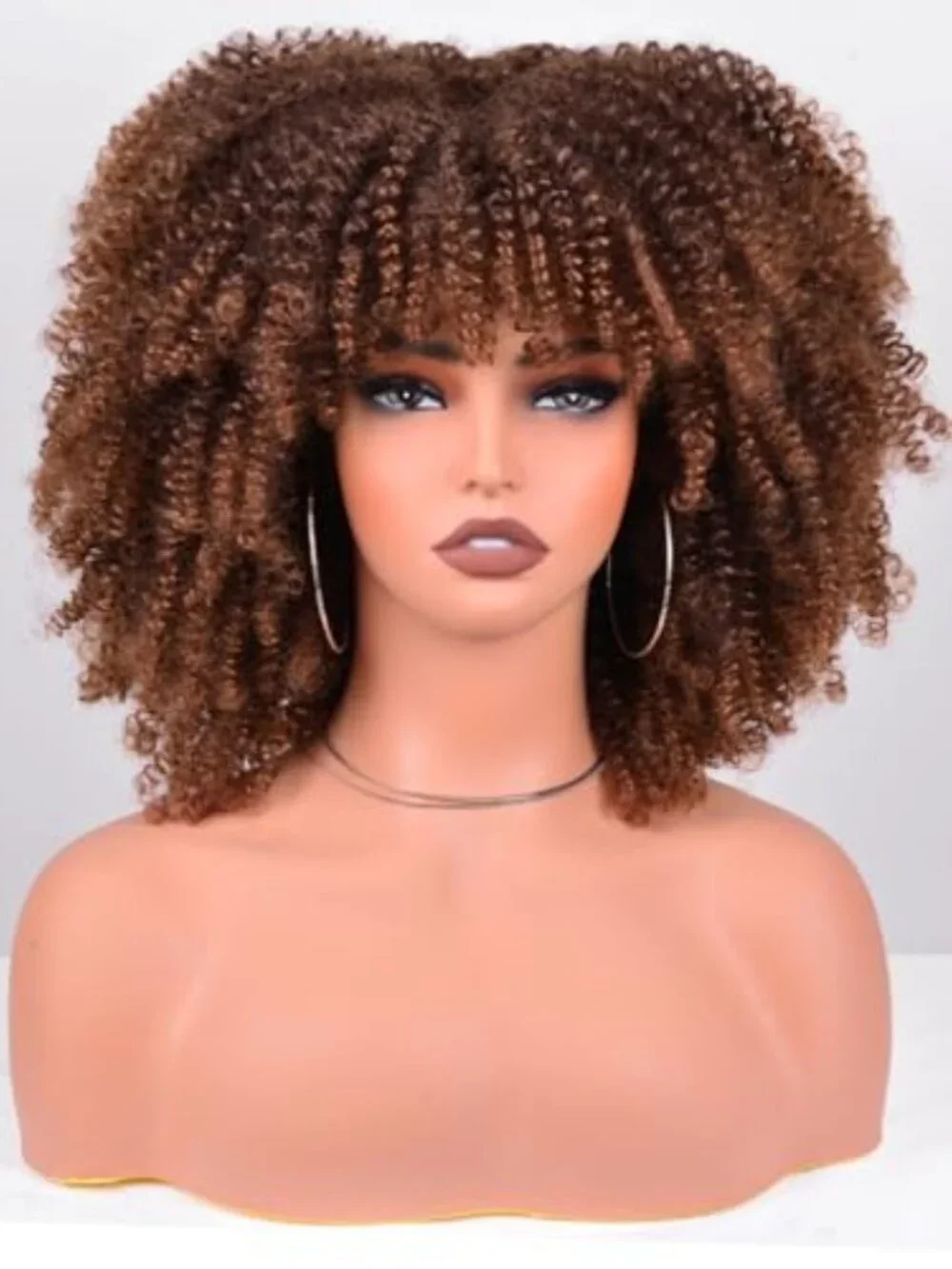 Afro‎ Wigs for Black Women Kinky Curly Hair Wig about 280g/Piece Afro Synthetic